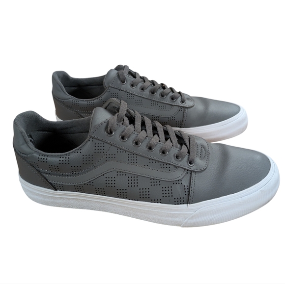 Vans Ward DX Gray Leather Skate Sneakers Size 13 - Picture 2 of 11